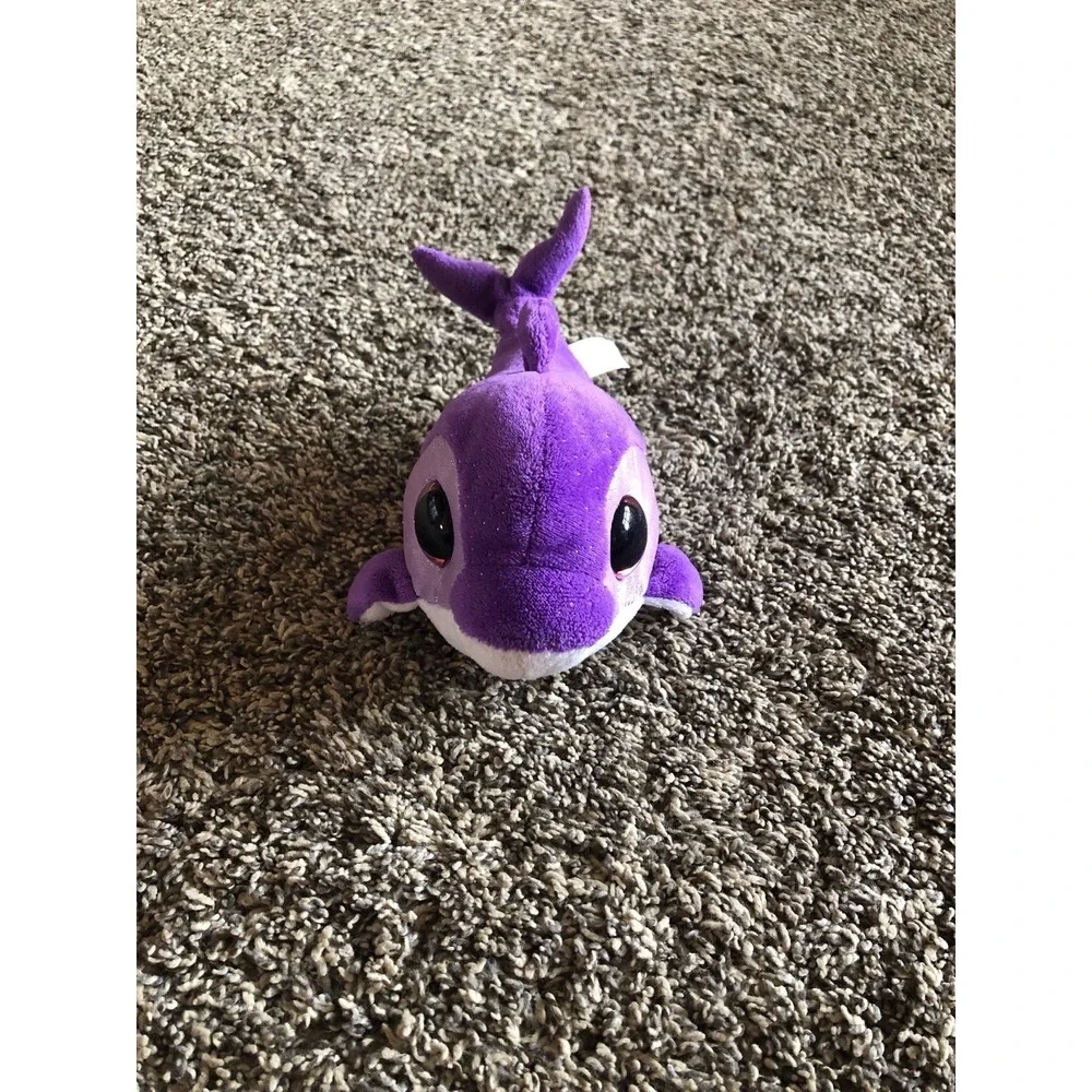 TY Beanie Boos FLIPS DOLPHIN‎ Purple Plush 8